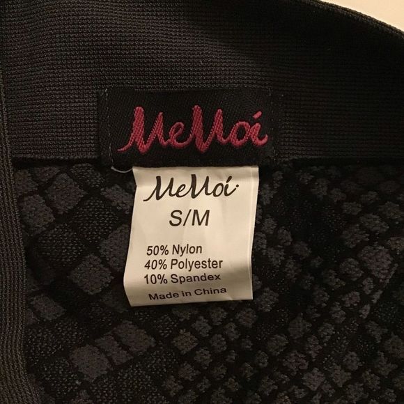 MEMOI Leggings Snake Print Black Size S/M - Picture 2 of 4